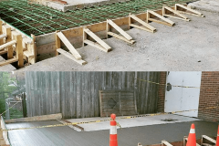 Commercial concrete pouring stages | Hardscape Construction