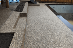 Residential exposed aggregate swimming pool | Hardscape Construction
